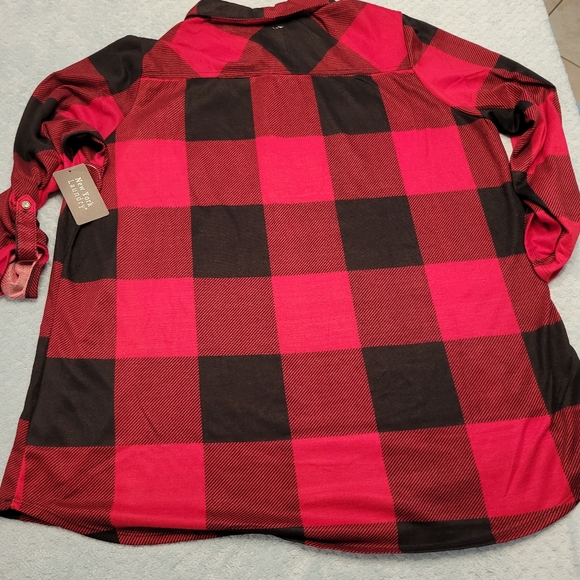 NWT-NEW YORK LAUNDRY RED & BLACK PLAID FLANNEL-SIZE-3X - Picture 12 of 12